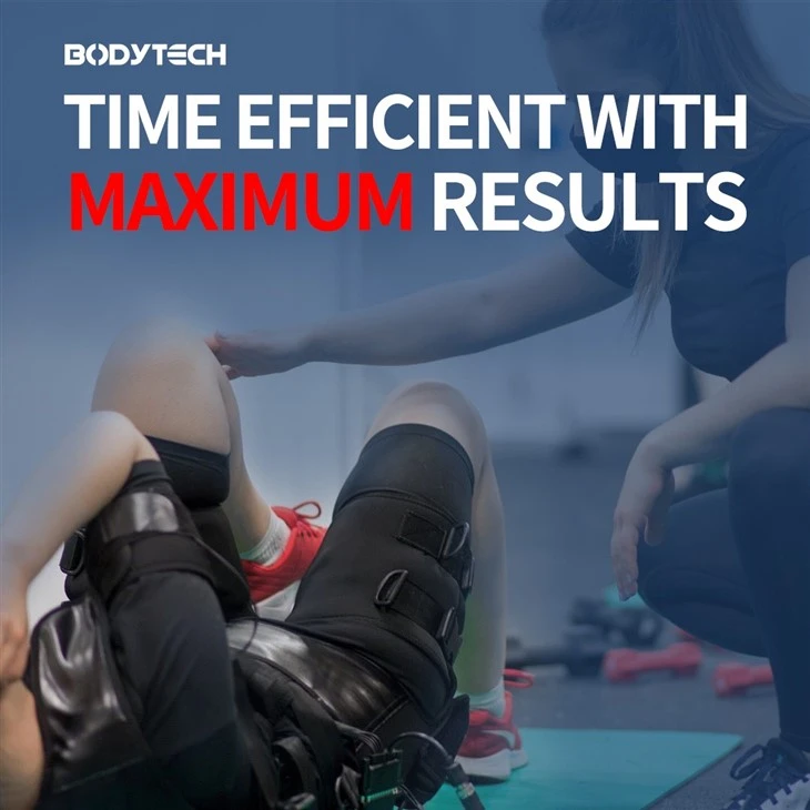 Fitness Electrostimulation EMS Session With Electrical Stimulation Suit For Studio